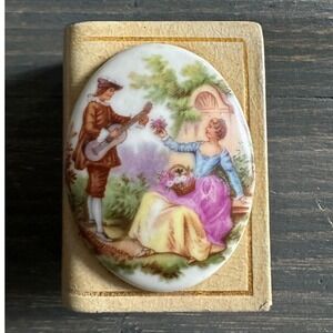 Vintage Porecelaine Artistique Fragonard Limoges France Book Match Cardboard Box